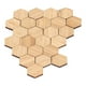 thumbnail image 4 of Suelo para casa de muñecas, 24 Uds., Hexagonal de bambú, decoración de suelo en miniatura realista simulada para casa de muñecas, 4 of 5