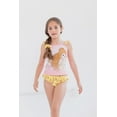 thumbnail image 2 of Disney Princess Belle Little Girls Tankini Top Bikini Bottom and Scrunchie 3 Piece Swimsuit Set Toddler to Big Kid, 2 of 5