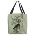 thumbnail image 3 of ArtVerse John James Audubon American Crow Tote Bag Orange 13 x 13, 3 of 5