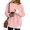 Red, variant on Women Contrast 2 in 1 Look Crewneck Sweatshirt Side Slit Casual Pullover Top
