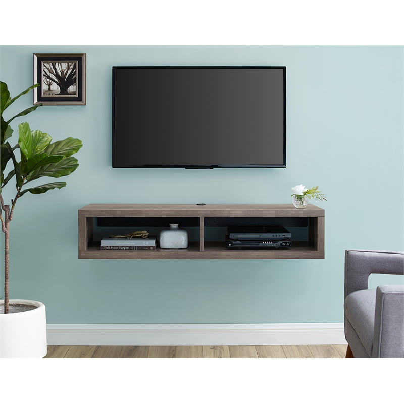 Wood Floating Wall Mount TV Stand for HDTV up to 55" Home Living Room Furniture 