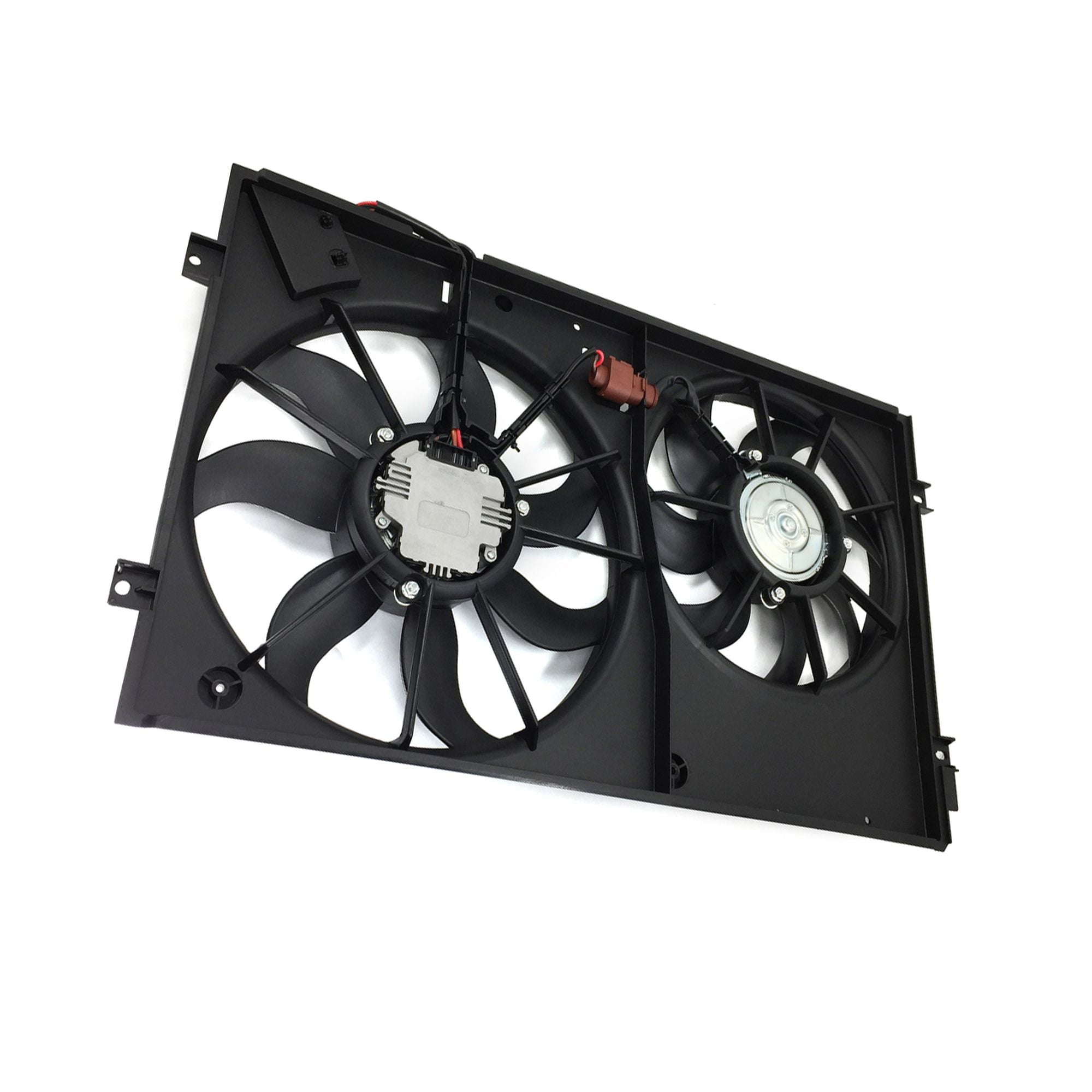 Radiator Condenser Cooling Fan Assembly For Volkswagen Jetta Golf 