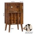 thumbnail image 2 of Soporte para tocadiscos Lerliuo Brown con almacenamiento para 160 álbumes, 2 of 8