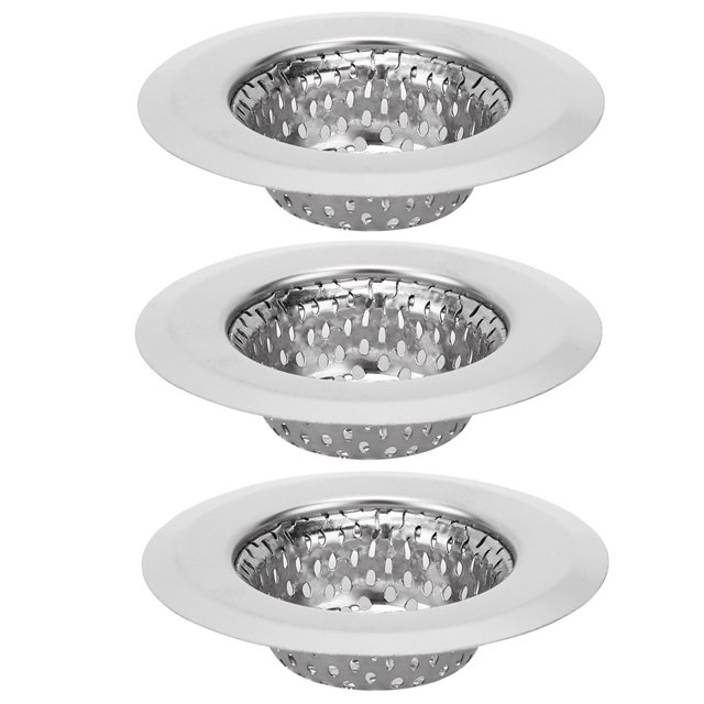 Filtro de fregadero de cocina de acero inoxidable, filtro de alcantarillado para baño, coladores portátiles pequeños, 3 uds.