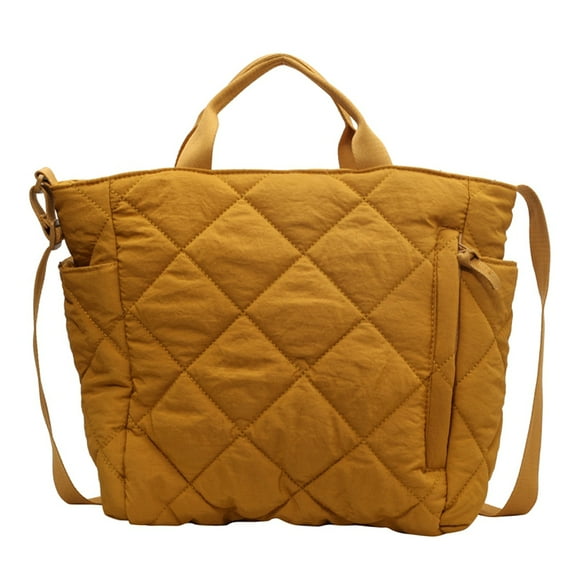 Women Fluffy Crossbody Bag Large Capacity Soft Winter ShopperTote Bag (Yellow)