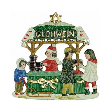 Pewter Christmas Decorations - Gluehwein Christmas Wine Stand German Pewter Ornament Decoration Made in Germany