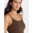thumbnail image 4 of No Boundaries Cropped Cami Top with Shelf Bra, Women's XXS-XXL, 4 of 5