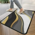 thumbnail image 4 of Black White Gold Wave Marble Door Rugs,Washable Non Slip Door Mats Indoor,Decorative Door Mats,Entry Mat Indoor for Entrance,Bedroom,Kitchen,Bathroom,30"x17", 4 of 6