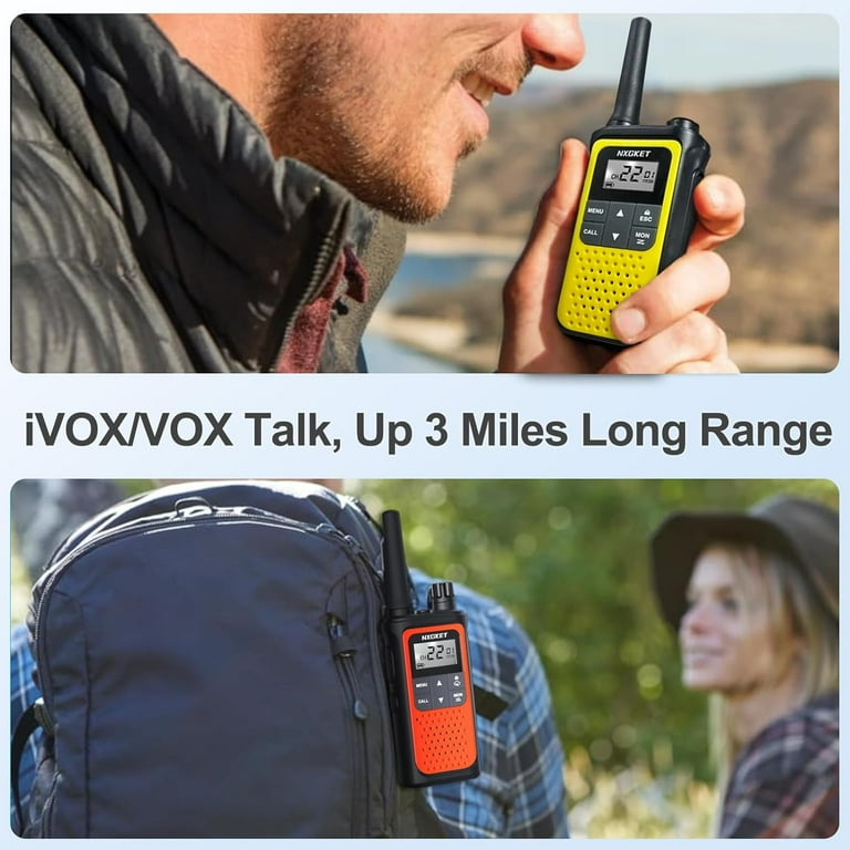 NXGKET Rechargeable Walkie Talkies 4 Pack, 22 Channel Long NXGKET Rechargeable Walkie Talkies 4 Pack, 22 Channel Long