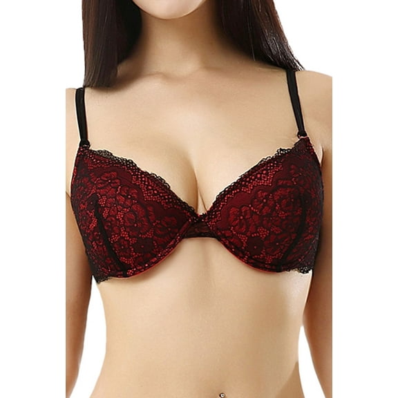 phistic Women's Lace Overlay Bra