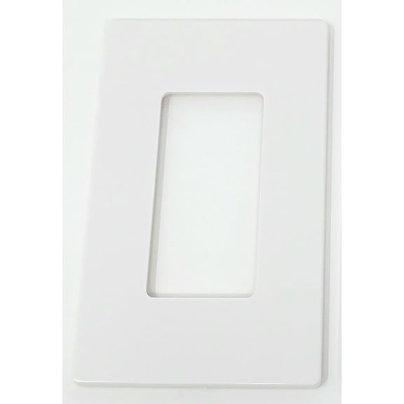RiteAV - 1 Gang White Screwless Decorative Style Wallplate