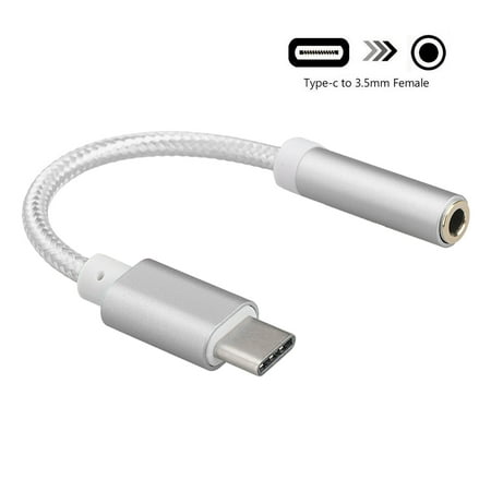 - USB C to 3.5mm, EEEKit Type C to 3.5mm Audio Aux Headphone Jack Cable Adapter Stereo Audio Female Headphone Aux Connector for Motorola Moto Z, Xiaomi 6/Mi 8/Mix 2, Nubia Z17 and More