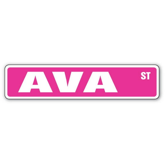 AVA Street Sign Childrens Name Room Sign | Indoor/Outdoor |  36" Wide