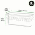 thumbnail image 5 of mDesign Steel Horizontal Wall Mounted Paper Towel Holder with Basket - White, 5 of 6