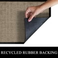thumbnail image 4 of A1HC Indoor Outdoor Mat, Front and Back Entrance Welcome Mats, Front Patio Mats 24x36 Inches, Non-Slip Easy Clean Entrance Washable Large Size Doormat, Beige Criss Cross, 4 of 8