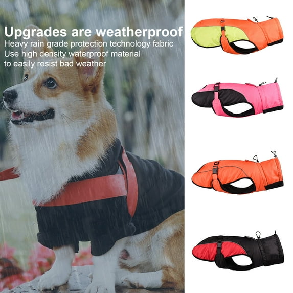 Dog Winter Coats, Water-Resistant Wind Breaker Jackets & Fleece Lined Cold Weather Vest, Warm Sweater with Leash Portal, Dog Clothes for Small Medium Large Dogs