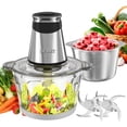 thumbnail image 1 of Procesador de alimentos eléctrico, picador de verduras, 500 W, 2 tazones de 2 litros, 1 of 7
