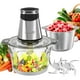 thumbnail image 1 of Procesador de alimentos eléctrico, picador de verduras, 500 W, 2 tazones de 2 litros, 1 of 7