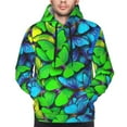 thumbnail image 4 of Hoodies for Men - Multicolored Butterflies Long Sleeve Comfrt Men'S Fashion Hoodies & Sweatshirts, Sweatshirts for Men Hoodies Pullover Clothing Clothes with Pouch, 4 of 7