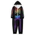 thumbnail image 4 of GrmtClth Family Halloween Onesie Zip‑Up Hood Design Skeleton Print Casual Halloween Festival Party Jumpsuits 10 Years, 4 of 4