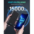 thumbnail image 2 of LAICAIW Portable-Charger-Power-Bank-2 Pack 15000mAh Dual USB Power Bank Output 5V3.1A Fast Charger Portable Charger Compatible with Smartphones and All USB Devices (Light Black and White), 2 of 7