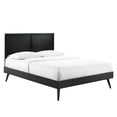 thumbnail image 1 of Modway Marlee Lit Plateforme Grand en Bois avec Pattes Évasées, Noir, 1 of 7