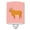 Pink Check, variant on Zebu Indicine Cow Blue Check Ceramic Night Light