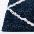 thumbnail image 3 of SAFAVIEH August Clyde Diamond Shag Area Rug, Navy/Ivory, 8' x 10', 3 of 8