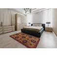 thumbnail image 5 of Ahgly Company Machine Washable Indoor Round Abstract Vermilion Red Area Rugs, 7' Round, 5 of 7