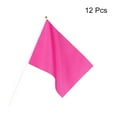 thumbnail image 3 of Pink Flag Stick, Hand Held Small Mini DIY Flag 11.8x7.8 Inch Rectangle 12 Pcs, 3 of 5