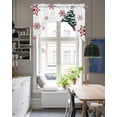 thumbnail image 4 of Christmas Tree Swag Valances for Windows, Small Curtains Drapes, Red Truck Winter Snowflake Country Kitchen Window Curtains Over Sink Rod Pocket Window Treatment Valance for Bedroom/Bathroom 56"x36", 4 of 5