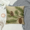 thumbnail image 2 of JRXY Throw Pillows Cover Macro Evergreen Branch Christmas Tree Pine Cones Holidays Nature Fir Winter Xmas Celebration December Cushion Case for Fall Home Decor 18x18in, 2 of 5