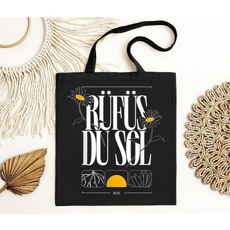 vintage Bag Adults  Rufus Du Sol Merch Happy Days Gift Black Tote Bag Up To -TH7298