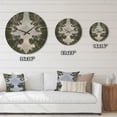 thumbnail image 4 of Designart 'Circle Composition of Coniferous Forest Trees ' Modern Wood Wall Clock, 4 of 5