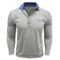 thumbnail image 6 of Men Clothing, Polo Shirt for Men Long Sleeve 3 Button Moisture Wicking Golf Shirts Solid Color Business Work Tee, 6 of 6