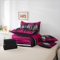 thumbnail image 6 of Homewish Neon Stripe 7-Piece Twin Bedding Sets,Modern Geometric Print Bedding Comforter Set,Pink White Black Sheet Sets For Girls Boys,Ultra Soft Home Decor Reversible, 6 of 8