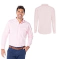 thumbnail image 2 of Camisa Oxford Manga Larga para Caballero, Color Rosa, Talla Chica 75% Algodón y 25% Poliéster. Yazbek C0605, 2 of 3