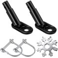 thumbnail image 1 of 2 Sets Bike Trailer Coupler Steel Connector Bike Trailer Hitch Adapter Trailer Hitch Mount Coupler With Snowflake Multi-tool 18 In 1, 1 of 4