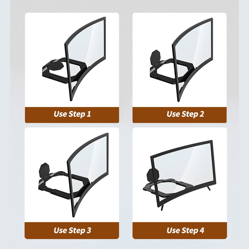 Clear Mobile Screen Magnifier Curved Anti Fatigue Visuals