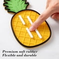 thumbnail image 4 of SIYTUAU Pineapple Pot Lid Rack Insulation Pad Cutting Board Placement Soap Drainage Dining Pad Cup Pad Fruit Shaped Yellow Plastic Yellow, 4 of 6