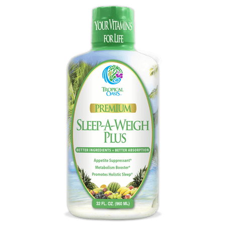 Sleep-A-Weigh Plus Liquid, Naturally Promotes Restfulness, Appetite Surpression, and Fat Burning, 32 Oz