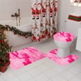 thumbnail image 4 of PONPRNGY 3 Pcs Bath Rugs Set, Bath Rug + Contour Mat + Toilet Seat Cover, Super Soft Microfiber Water Absorbent and Non-Slip Bathroom Rugs with Non-slip Backing, Machine Washable, 4 of 6