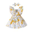 thumbnail image 2 of LAPAKIDS Infant Toddler Baby Girls Sleeveless Floral Party Swing Dress 3-6 Months, 2 of 6