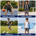 thumbnail image 3 of Boys’ Active Shorts – 4 Pack Athletic Performance Gym Shorts (8-18), 3 of 7