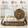 thumbnail image 6 of Amolife Full Bed Frame, Metal Storage Platform Bed with 2 Ultra-Flexible Drawers & Easy Assembly, Brown, 6 of 8