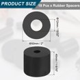 thumbnail image 2 of Uxcell 18Pack Thick Rubber Spacer, 2 Inch OD x 15/32 Inch ID x 1-9/16 Inch Thickness, 2 of 6