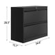 thumbnail image 2 of 2 - cajón lockable metal lateral filing gabinete, negra, 2 of 7