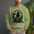 thumbnail image 6 of Men's 330g 100% Cotton Pumpkin Owl Pattern Dropped Shoulder Crew Neck Sweatshirt, 6 of 15