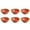 Orange-OR-home supplies, variant on LEFTHIGH Home 4 Inch Square Seasoning Plates 6 Pack Wheat Straw Sauce Dishes for Condiments Snacks Jewelry Storage Black Blue Pink Beige White Orange Home and Kitchen