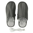 thumbnail image 1 of Zapatillas con calefacción eléctrica USB para hombres Zapatillas con calefacción eléctrica 3 engranajes para clima frío de invierno Tamaño 42-43, 1 of 5